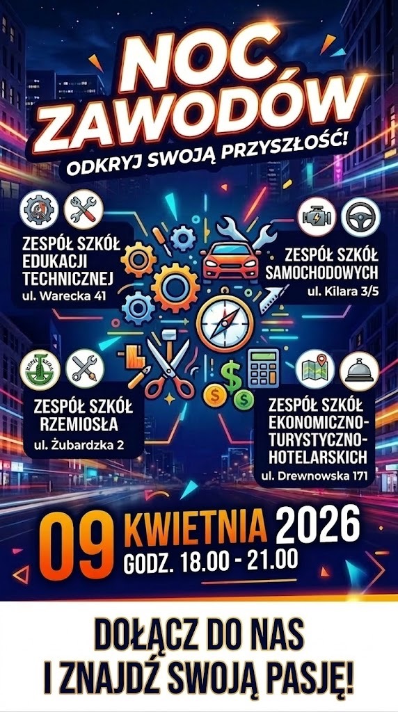 plakat Noc Zawodów
